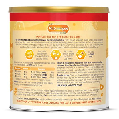 Enfamil Nutramigen Baby Formula, Hypoallergenic and Lactose Free Formula with Enflora LGG, Fast Relief from Severe Crying and Colic, Powder Can, 19.8 Oz (Pack of 1)