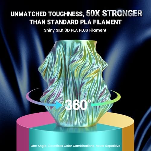 SUNLU Silk Dual Color Pla Filament, Silk PLA 3D Printer Filament 1.75mm, Shiny Silk Texture, Dimensional Accuracy +/- 0.02mm, 1KG Spool (2.2 lbs), PLA Silk Dual Color (Red Gold)
