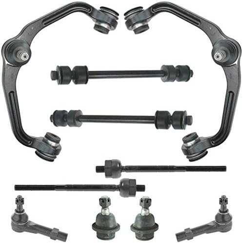 TRQ Front Steering & Suspension Kit Ball Joint Control Arm with Ball Joint Sway Bar Stabilizer Link Tie Rod Compatible with Ford Mazda