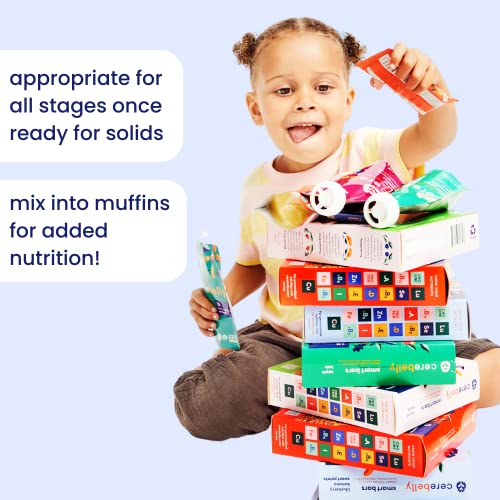 Cerebelly Organic Baby Food Pouches – Dairy Free Smoothies for Toddlers | No Added Sugar, Fiber, Non-GMO | Toddler Smoothie Pouches | 4oz BPA-Free Baby Food | Sweet Potato Peach | 6 Count