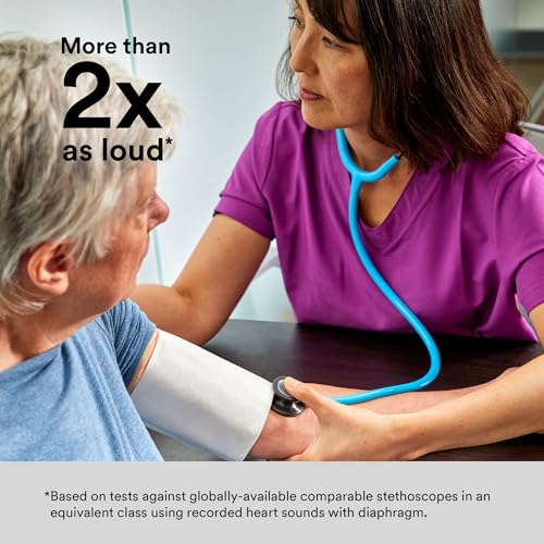 3M Littmann Classic III Monitoring Stethoscope, 5861, More Than 2X as Loud, Weighs Less, Stainless Steel Champagne-Finish Chestpiece, 27" Black Tube, Smoke Stem, and Headset