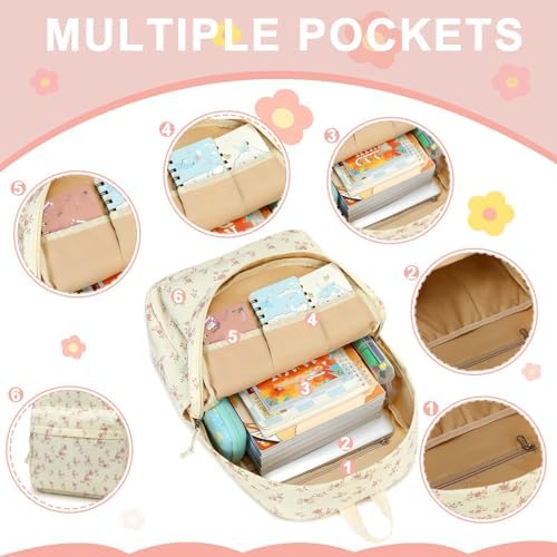 School Backpack for Teen Girls Bookbags Elementary High School Corduroy Laptop Bags Women Travel Daypacks