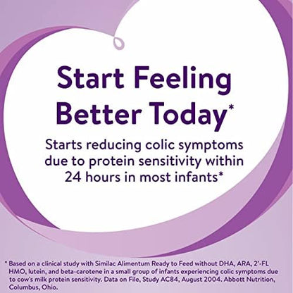 Similac Alimentum With 2'-FL HMO Hypoallergenic Infant Formula, for Food Allergies and Colic Due to Protein Sensitivity, Baby Formula Powder, 12.1-oz Can, Pack of 6