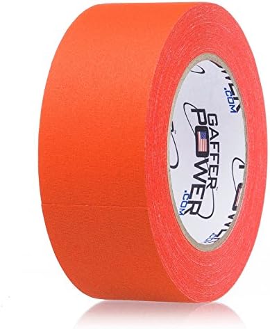 Real Professional Grade Gaffer Tape | US Made | Bright Vibrant Orange Fluorescent | Highly Visible | Durable & Versatile | Weather Resistant | Markings & Labeling | Better Than Orange Duct Tape