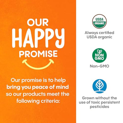 Happy Baby Organics Stage 2 Baby Food Pouches, Gluten Free, Vegan Snack, Nutty Blends, Bananas & Peanut Butter Organic Baby Food, 3 Ounce (Pack of 12)