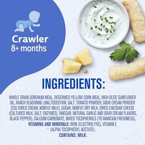 Gerber Snacks for Baby Lil Crunchies, Ranch, 1.48 Ounce (Pack of 6)