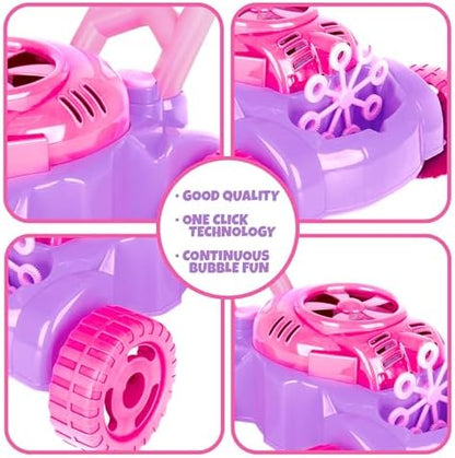 ArtCreativity Bubble Lawn Mower for Toddlers 1-3, Kids Bubble Machine for 1-Year-Old Girl Gifts, Summer Outdoor Push Gardening Toys for Kids Age 1 2 3+ Birthday Gifts for Preschool Girls
