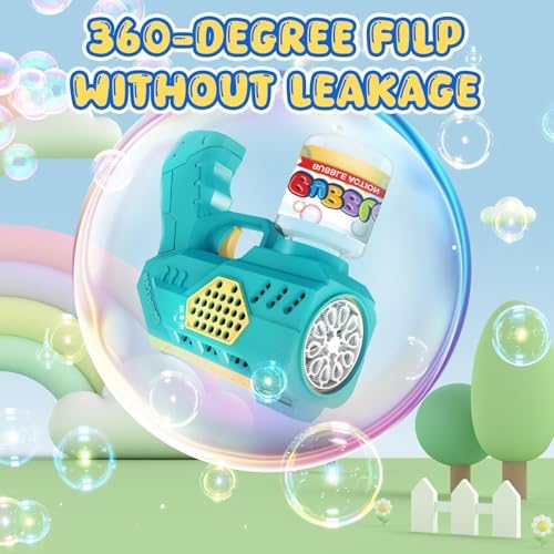Eaglestone Bubble Guns for Toddlers 2 Packs, LED Light Automatic Bubble Machine Gun for Kids 4-8, Bubble Toys with Bubble Solution,Concentrate, Bubble Blaster Party Favor, Summer Outdoor Toys Gift