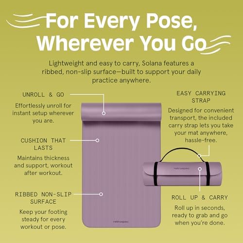 Retrospec Solana 1 inch Yoga Mat