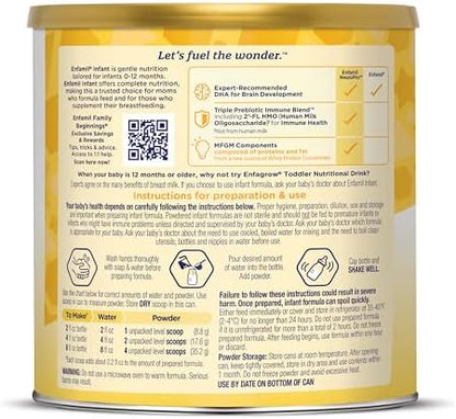 Enfamil Infant Formula, Milk-based Baby Formula with Iron, Omega-3 DHA & Choline, Powder Can, 21.1 Oz (Pack of 4)