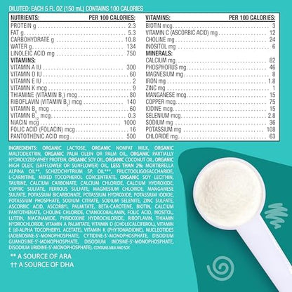Earth's Best Organic Gentle Infant Formula for Babies 0-12 Months, Milk-Based Powder Formula with Iron, Omega-3 DHA, and Omega-6 ARA, 21 Ounce Container