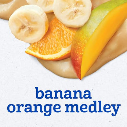 Gerber 2nd Foods Fruits Banana & Orange Medley Pureed Baby Food, 4 Ounce Tubs, 2 Count (Pack of 8)