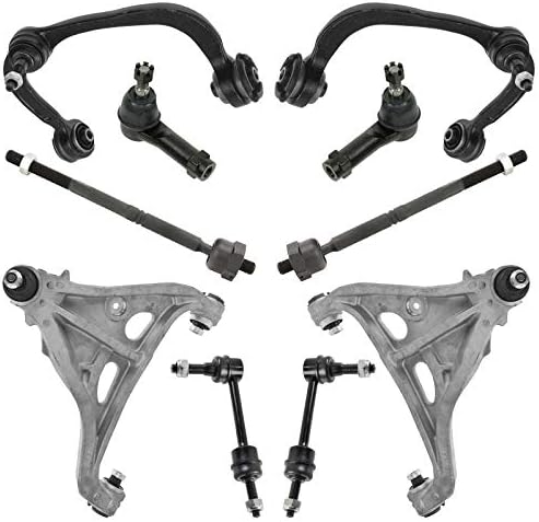 TRQ Front Steering & Suspension Kit Control Arm with Ball Joint Sway Bar Stabilizer Link Tie Rod Compatible with 2004-2005 Ford F-150