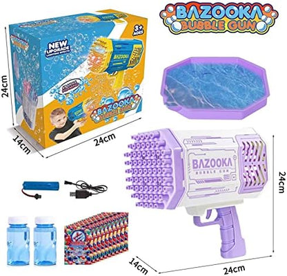 Bubble Gun, 69 Holes Bubble Machine Bubbles Kids Toys for Boys Girls Age 3 4 5 6 7 8 9 10 11 12 Year Old, Summer Outdoor Toy Birthday Wedding Party Favors