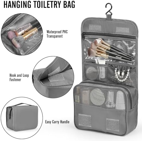 Veken 10 Set Packing Cubes for Travel Essential, Suitcase Organizer Bags in 4 Sizes, Carry-On Luggage Accessories with Large Laundry & Hanging Toiletry Bag, Must-Have for Airplane, Road Trip & Camping