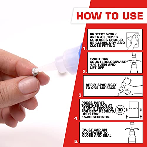 Loctite Super Glue Liquid Professional, Clear Superglue For Plastic, Wood, Metal, Crafts, & Repair, Cyanoacrylate Adhesive Instant Glue, Quick Dry - 0.14 fl oz Bottle, Pack Of 12