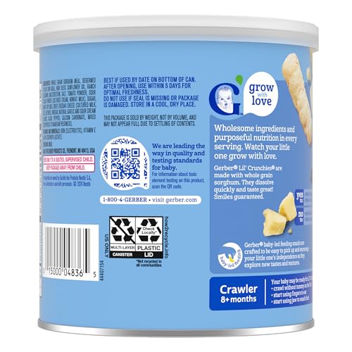 Gerber Snacks for Baby Lil Crunchies, Ranch, 1.48 Ounce (Pack of 6)