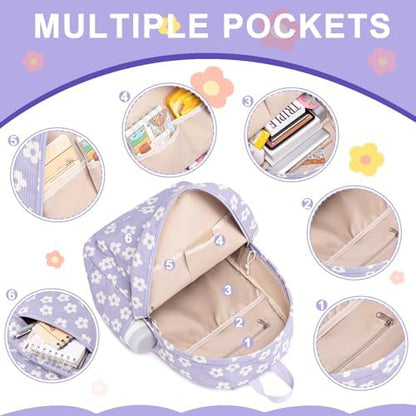 School Backpack for Teen Girls Bookbags Elementary High School Corduroy Laptop Bags Women Travel Daypacks