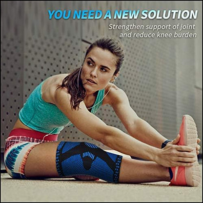 NEENCA Professional Knee Brace for Pain Relief, Medical Knee Support with Patella Pad & Side Stabilizers, Compression Knee Sleeve for Meniscus Tear, ACL, Joint Pain, Runner, Workout - FSA/HSA APPROVED