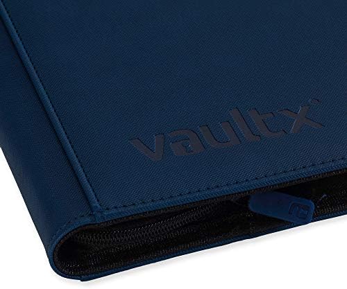 Vault X 12 XL Pocket Trading Card Zip Binder - 624 cards, Premium Exo-Tec Album Material, 26 Side-Loading Pages, Folder for Collectible Card Games, Sports, TCG (Blue)