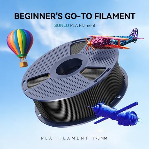 SUNLU 3D Printer Filament, Neatly Wound PLA Filament 1.75 mm, Dimensional Accuracy +/- 0.02mm, Fit Most FDM 3D Printers, 1kg Spool (2.2lbs), 330 Meters, Transparent 3D Printing Filament, Clear Red