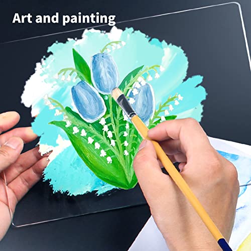 Art3d 10-Pack of 8×10" PET/Plexiglass Sheets, Transparent Clear Flexible Plastic Sheet Panels for Craft, Picture Frames, Sign Blank, DIY Display Project