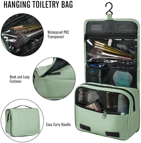 Veken 8 Set Packing Cubes for Travel Essentials, Suitcase Organizer Bags in 4 Sizes, Carry-On Luggage Accessories with Large Laundry & Hanging Toiletry Bag, Must-Have for Airplane, Road Trip & Camping