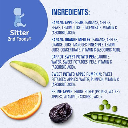 Gerber Stage 2 Baby Food, Super Blends Puree Tubs, No Added Colors or Flavors, Baby Puree, Variety 32-Pack