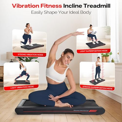 Sperax Walking Treadmill Pad with APP, 3 in 1 Under Desk Treadmill, 400W Low Noise Walking Vibration Pad with Remote Control,Portable Treadmills for Home Office