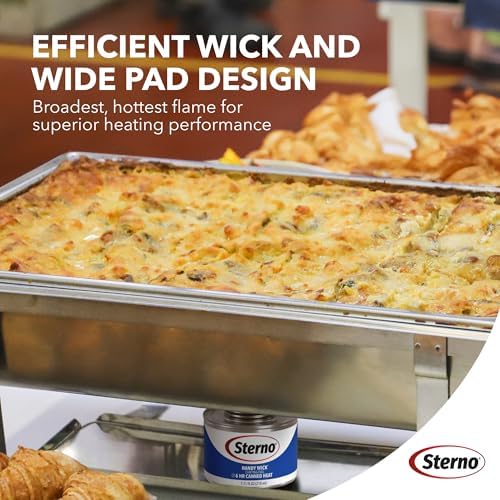 Sterno Fuel Cans - 6-Hour Burn, (12-Pack) Chafing Dish Fuel Can Burners for Food Warmer, Resealable Twist Chafer Fuel Canned Heat, Handy Wick