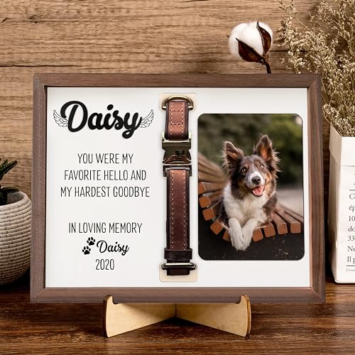 et Collar Memorial Frame with Photo, Dog Collar Memorial Frame, Pet Collar Holder, Dog Memorial Gifts for Loss Of Dog, Pet Bereavement Gifts, Pet Memorial, Dog Lover Gift