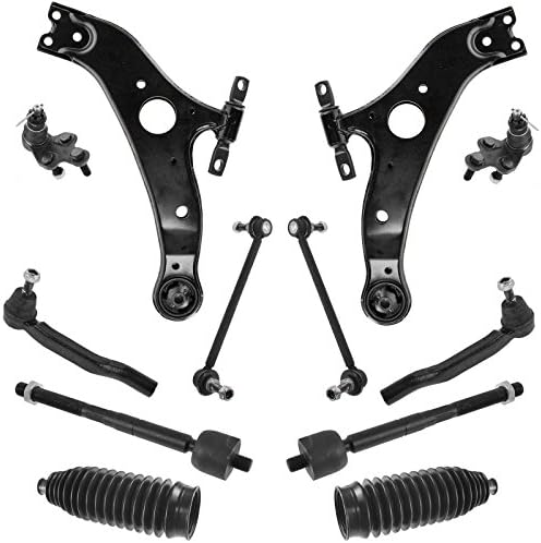 TRQ Control Arm Ball Joint Inner Outer Tie Rod Sway Bar Link Rack Boot for Sienna