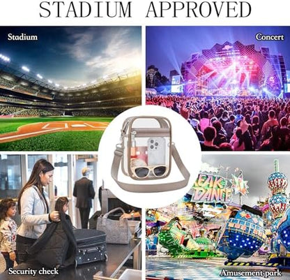 USPECLARE Clear Purse Stadium Approved CrossBody Bag for Men and Women