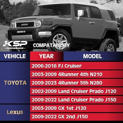 KSP 0-2" OEM Upper Control Arms for Toyota 4Runner 2003-2023, Front Suspension Arms for Toyota FJ Land Cruiser GX460 470, Adjustable UCA Lift 0-2inch for Toyota, Replace OE Part#4806629225,4806729225