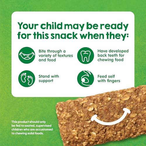 Happy Tot Organics Fiber & Protein Soft-Baked Oat Bars Toddler Snack Apple & Spinach, 0.88 Ounce Bars, 5 Count Box (Pack of 6)