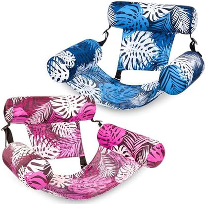 SLOOSH Inflatable Pool Floats Adult,2 Packs Floating Lounge Chairs,Blow up Pool Noodles for Adult Heavy Duty,Floating Chair for Party Summer Water Beach Lake Fun