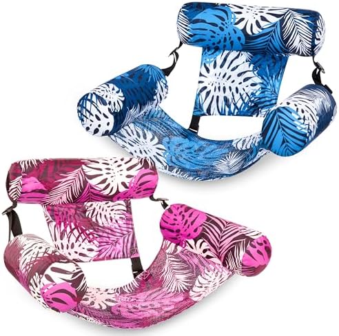 SLOOSH Inflatable Pool Floats Adult,2 Packs Floating Lounge Chairs,Blow up Pool Noodles for Adult Heavy Duty,Floating Chair for Party Summer Water Beach Lake Fun