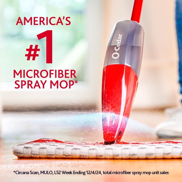 O-Cedar ProMist MAX Microfiber Spray Mop, Red