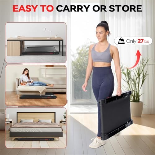 Sperax Walking Treadmill Pad with APP, 3 in 1 Under Desk Treadmill, 400W Low Noise Walking Vibration Pad with Remote Control,Portable Treadmills for Home Office