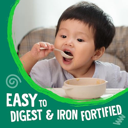 Earth's Best Organic Baby Food, Organic Whole Grain Oatmeal Baby Cereal, Non-GMO, Easily Digestible and Iron Fortified Baby Food, 8 oz Box (Pack of 12)