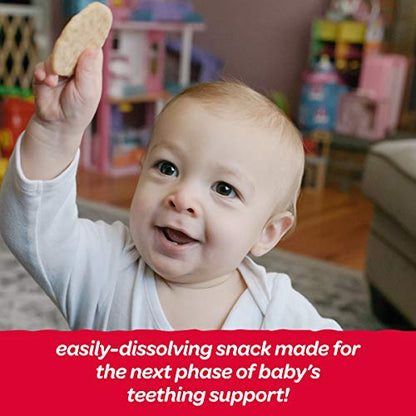 Happy Baby Organics Baby Snacks, Gentle Teething Crackers, Gluten Free & Vegan, Strawberry & Beet, 12 Count (Pack of 6)