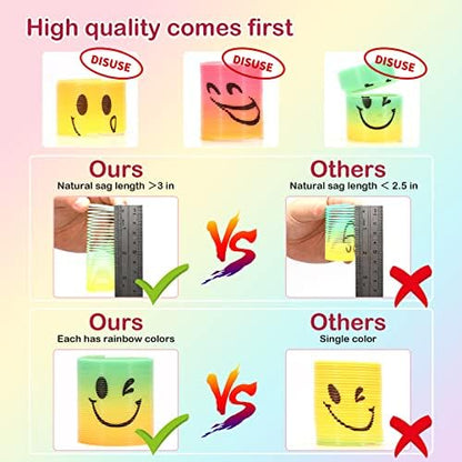 AZEN 200 Pcs Mini Spring Party Favors for Kids 3-5 4-8, Goodie Bags Stuffers for Birthday Party, Classroom Prizes Kids Prizes, Small Bulk Toys Gifts (4 Smile)