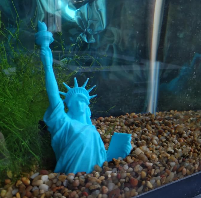 Statue of Liberty Sci Fi Apocalyptic Sunken Fish Tank Decoration