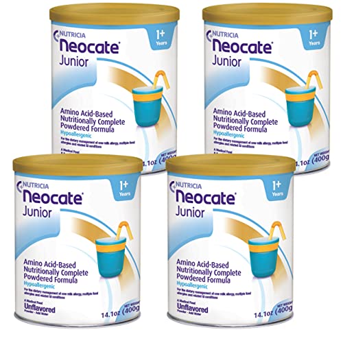 Neocate Junior Unflavored, 1+ years, 14.1 oz (Pack of 4)