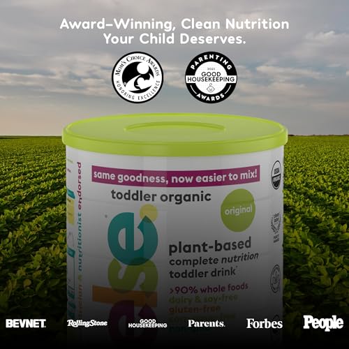 Else Nutrition Toddler Formula 12-36 mo., Plant Based Toddler Nutritional Drink - Soy & Dairy Free, Lactose Free - Complete Baby Formula (12-36 mo.), Protein Powder w/ 20+ Vitamins (22oz, 6-Pack)