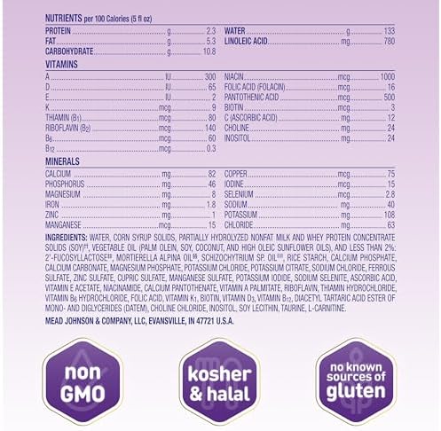 Enfamil NeuroPro Gentlease Baby Formula, Infant Formula Nutrition, Brain and Immune Support with DHA, Proven to Reduce Fussiness, Crying, Gas and Spit-up in 24 Hours, Liquid Bottle, 2 Oz, 48 Total
