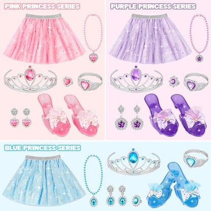 Princess Dress Up Toys & Jewelry Boutique,Girl Role Play Gifts,Kids Toys for 3-6 Years Girl Toddler B-Day Party Favors