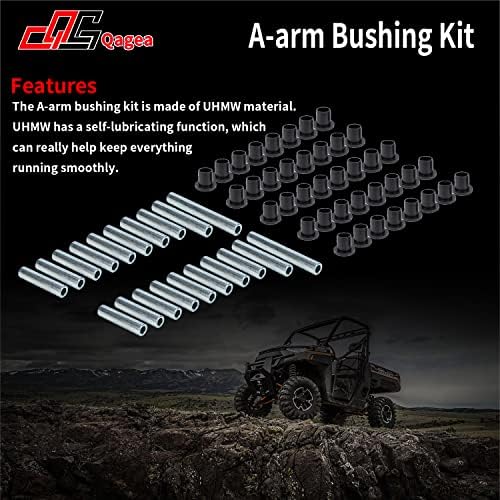 Heavy Duty A-Arm/UHMW Control Arm Bushing Kit Replacement for 2010-2014 Polaris Ranger Full Size XP 800 Replaces AAB-P-RAN-K2-002
