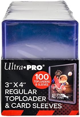 Ultra PRO 3" x 4" Clear Regular TopLoaders For Cards With Card Sleeves Bundle Standard Size 100ct Trading Baseball Toploader Card Sleeve Protectors