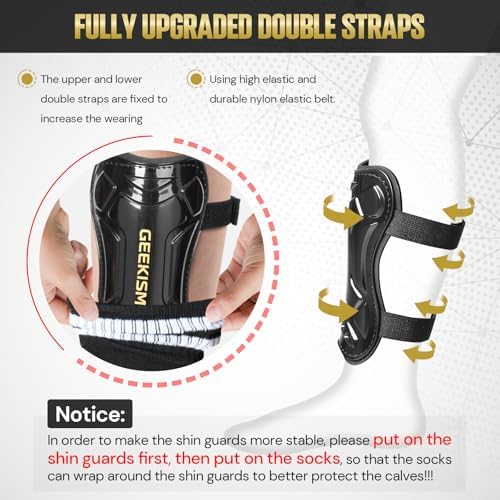 Soccer Shin Guards for Youth Kids Toddler, Protective Soccer Shin Pads & Sleeves Equipment - Football Gear for 3 5 4-6 7-9 10-12 Years Old Children Teens Boys Girls